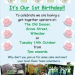 Wilmslow Clean Team 1st Birthday Party Flyer