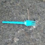 Blue Plastic TakeAway Fork Whole